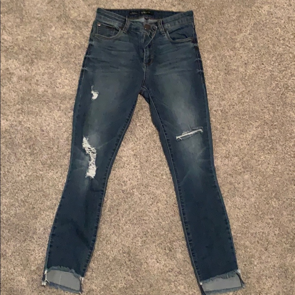 High rise skinny jeans